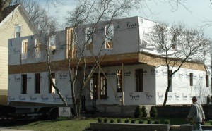 Front view with all exterior walls up.